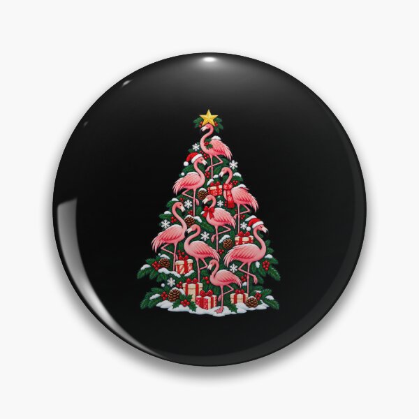 Item preview, Christmas Flamingo Tree With Tropical Holiday Cheer designed and sold by elderberry.