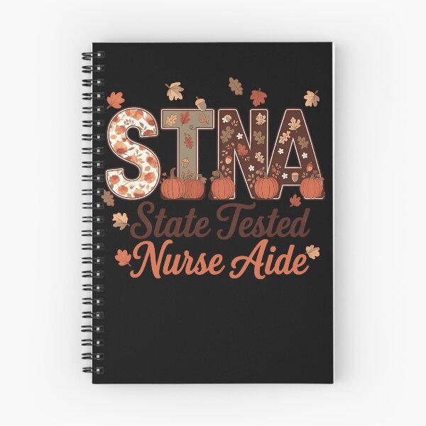 Item preview, STNA State Tested Nurse Aide Fall Autumn Pumpkins Leaves Healthcare Worker Fan Apparel designed and sold by Sendowart.