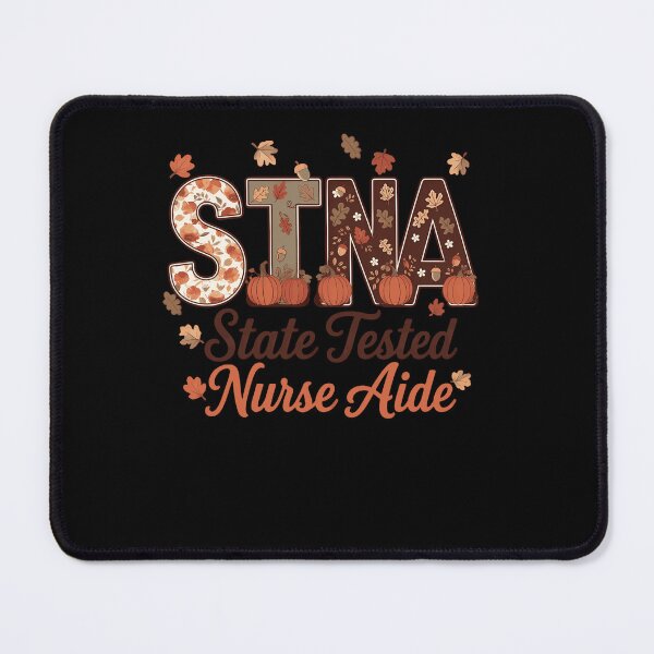 Item preview, STNA State Tested Nurse Aide Fall Autumn Pumpkins Leaves Healthcare Worker Fan Apparel designed and sold by Sendowart.