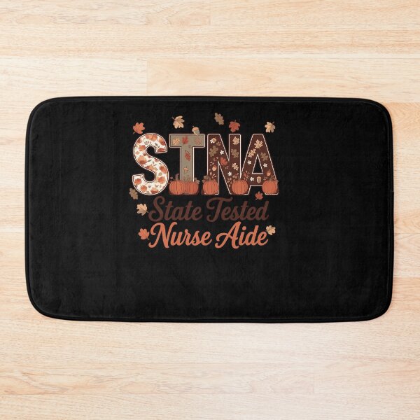 Item preview, STNA State Tested Nurse Aide Fall Autumn Pumpkins Leaves Healthcare Worker Fan Apparel designed and sold by Sendowart.