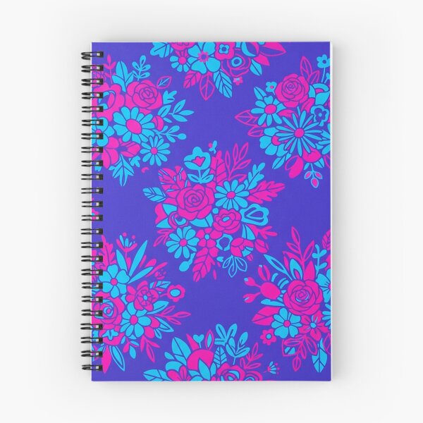 Item preview, Neon Blue And Magenta Floral Pattern designed and sold by Owcomm.