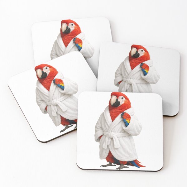 Item preview, Scarlet Macaw Bathrobe designed and sold by Sillytoe.
