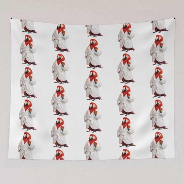 Item preview, Scarlet Macaw Bathrobe designed and sold by Sillytoe.
