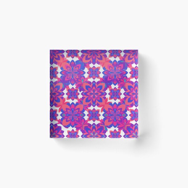 Item preview, Vibrant Pink and Purple Floral Mandala Pattern designed and sold by Owcomm.