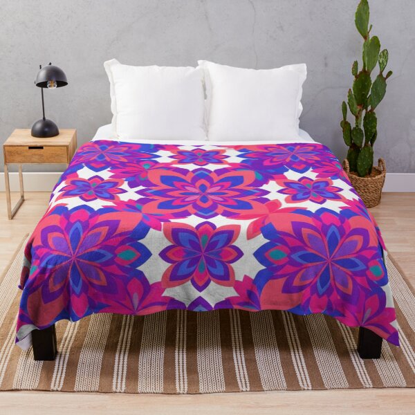 Item preview, Vibrant Pink and Purple Floral Mandala Pattern designed and sold by Owcomm.
