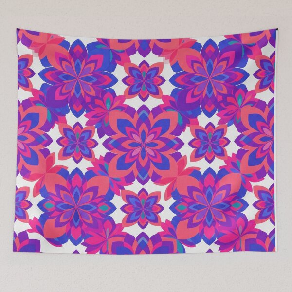 Item preview, Vibrant Pink and Purple Floral Mandala Pattern designed and sold by Owcomm.