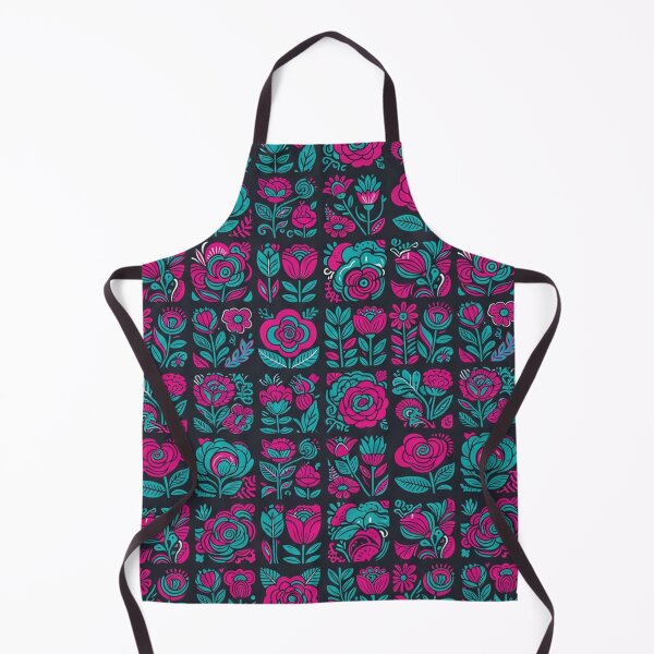 Item preview, Pink and Teal Floral Folk Pattern designed and sold by Owcomm.