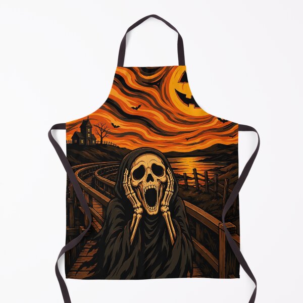 Item preview, The Skeleton Scream - Spooky Edvard Munch Parody Halloween Art Illustration designed and sold by arfindo-indra.