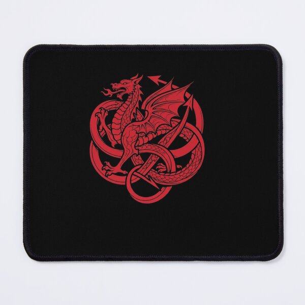 Item preview, Red Dragon and Sword Medieval Fantasy Emblem Design designed and sold by Ostericaimusa.