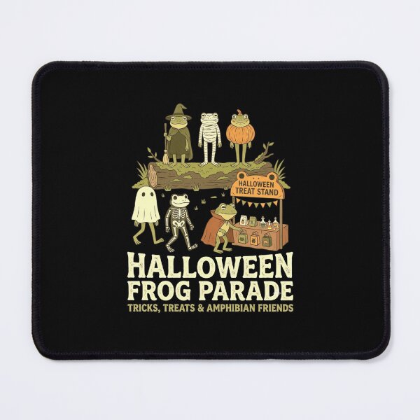 Item preview, Halloween Frog Parade Tricks Treats and Amphibian Friends Funny Design designed and sold by MiALopezArt.