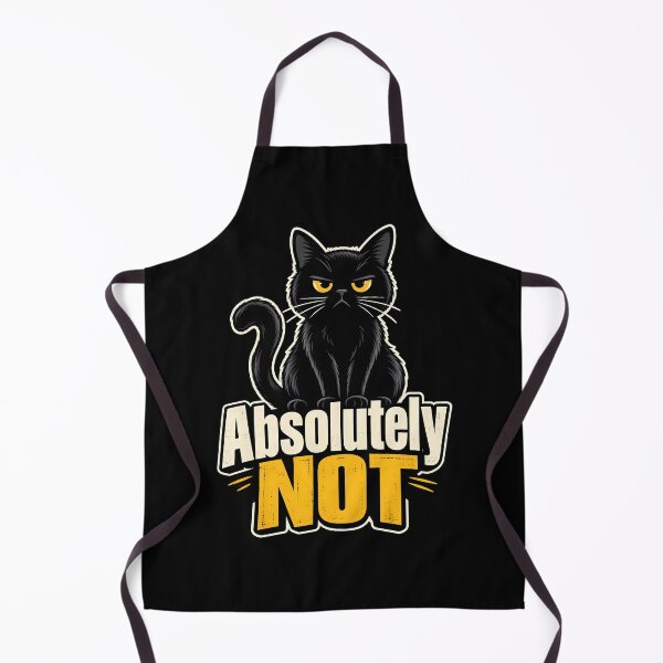 Item preview, Absolutely Not Funny Black Cat Sarcastic Attitude Humor designed and sold by Photo-Sphere101.