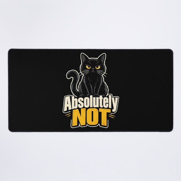 Item preview, Absolutely Not Funny Black Cat Sarcastic Attitude Humor designed and sold by Photo-Sphere101.