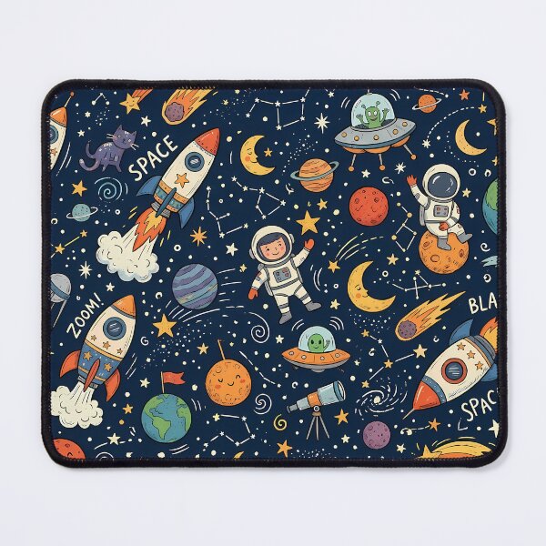 Item preview, OVNI Cute Hand Drawn Doodle Seamless Pattern Collection designed and sold by ART ATTACK ZONE.