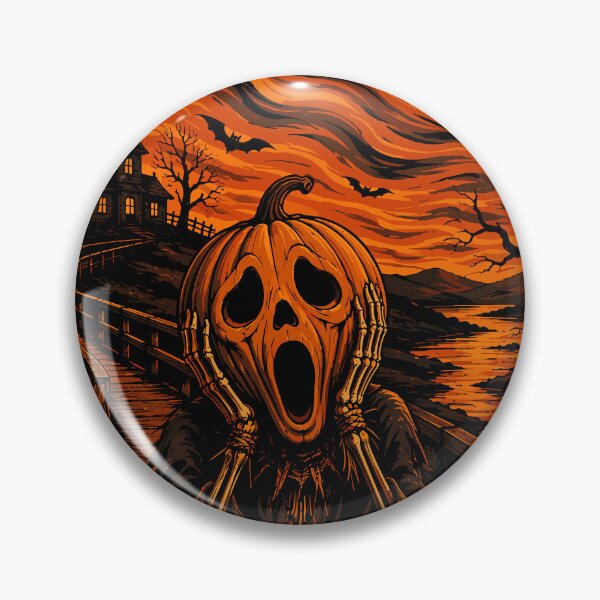 Item preview, Scarecrow Scream - Spooky Edvard Munch Parody Halloween Art Illustration designed and sold by arfindo-indra.