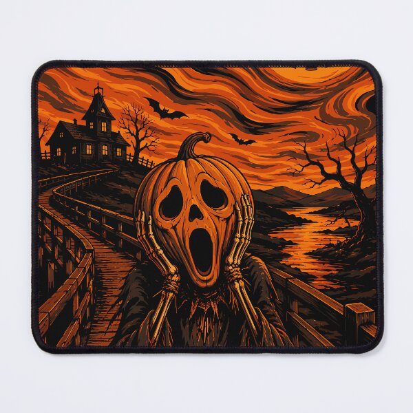 Item preview, Scarecrow Scream - Spooky Edvard Munch Parody Halloween Art Illustration designed and sold by arfindo-indra.