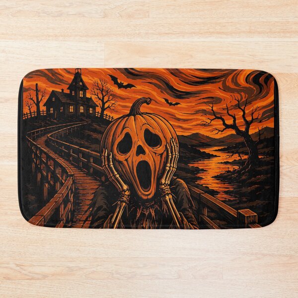 Item preview, Scarecrow Scream - Spooky Edvard Munch Parody Halloween Art Illustration designed and sold by arfindo-indra.