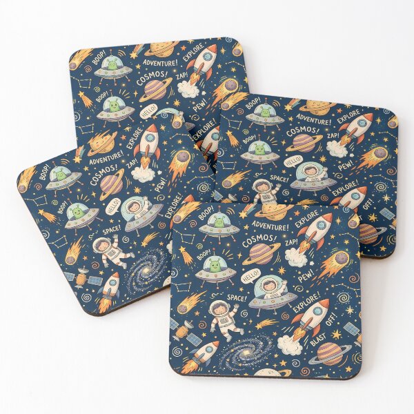 Item preview, Cosmos Cute Hand Drawn Doodle Seamless Pattern Collection designed and sold by ART ATTACK ZONE.
