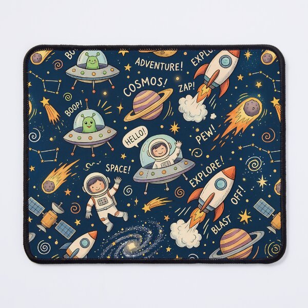 Item preview, Cosmos Cute Hand Drawn Doodle Seamless Pattern Collection designed and sold by ART ATTACK ZONE.