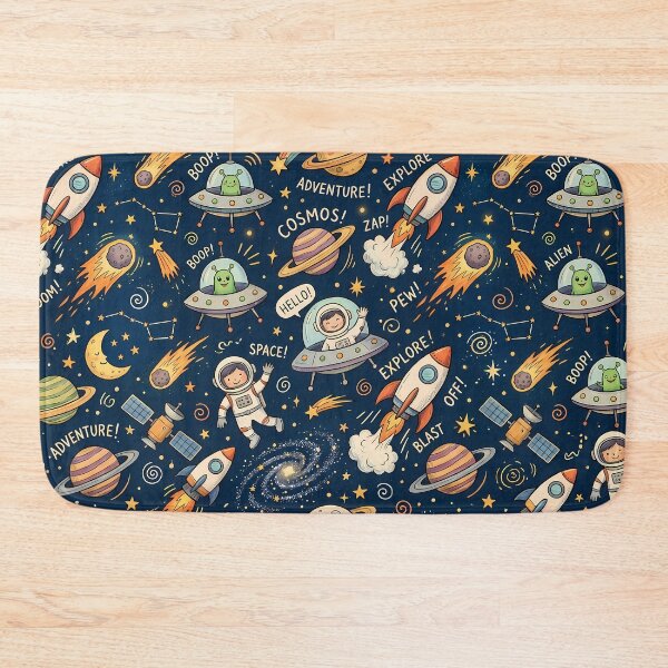 Item preview, Cosmos Cute Hand Drawn Doodle Seamless Pattern Collection designed and sold by ART ATTACK ZONE.