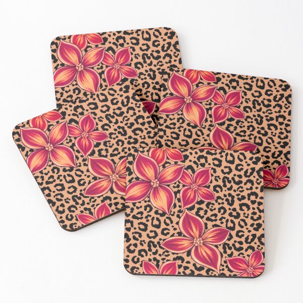 Item preview, Wild Blooms — Red & Orange Floral Leopard Pattern designed and sold by RAIID.