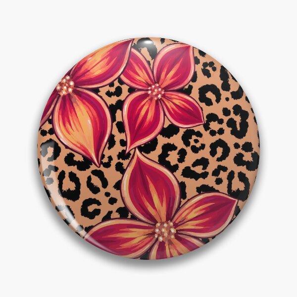 Item preview, Wild Blooms — Red & Orange Floral Leopard Pattern designed and sold by RAIID.