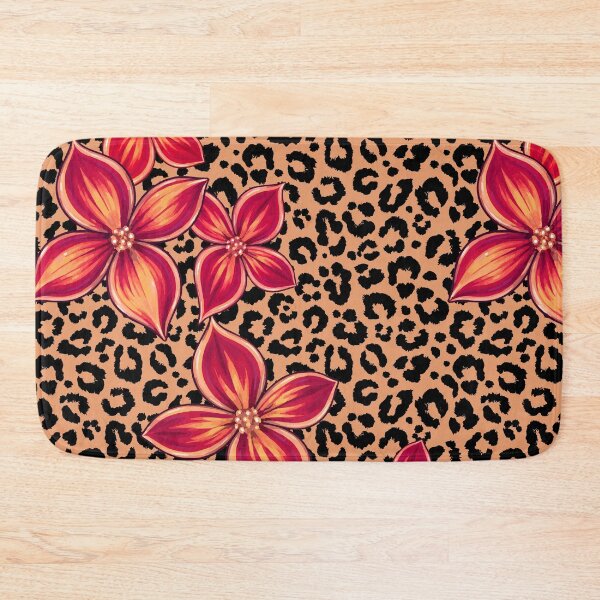 Item preview, Wild Blooms — Red & Orange Floral Leopard Pattern designed and sold by RAIID.