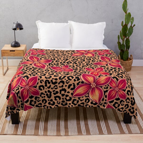Item preview, Wild Blooms — Red & Orange Floral Leopard Pattern designed and sold by RAIID.