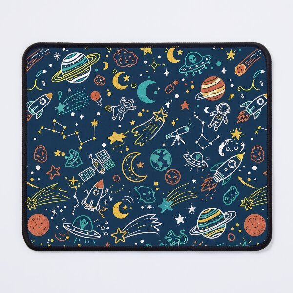 Item preview, UFO Cute Hand Drawn Doodle Seamless Pattern Collection designed and sold by ART ATTACK ZONE.