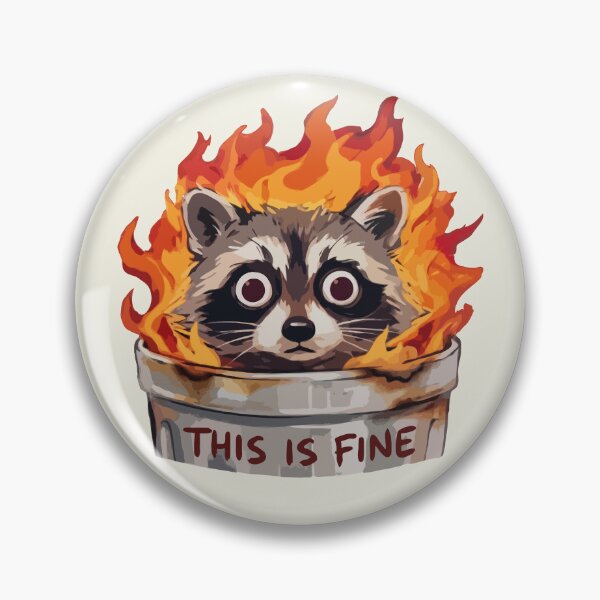 Item preview, Dumpster Fire Raccoon This Is Fine designed and sold by Gkinoki.