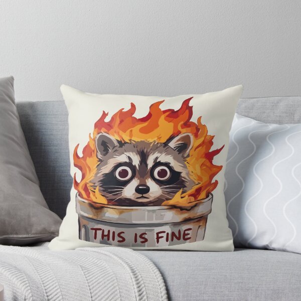 Item preview, Dumpster Fire Raccoon This Is Fine designed and sold by Gkinoki.
