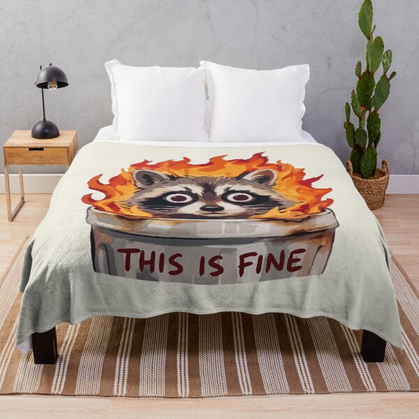 Item preview, Dumpster Fire Raccoon This Is Fine designed and sold by Gkinoki.