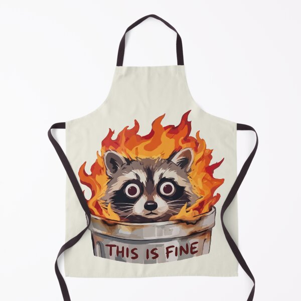 Item preview, Dumpster Fire Raccoon This Is Fine designed and sold by Gkinoki.