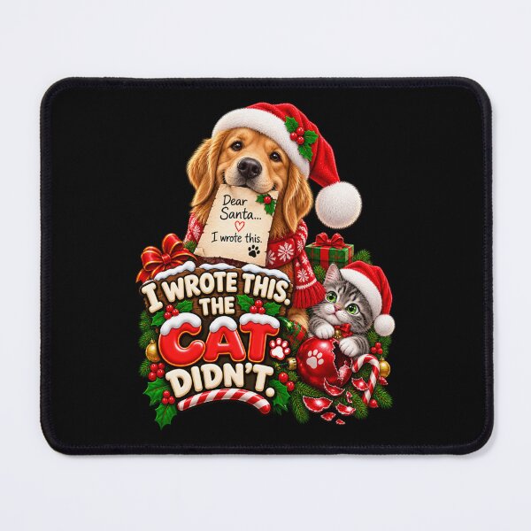 Item preview, Funny Dog and Cat Christmas Dear Santa I Wrote This designed and sold by StaticEmpire.