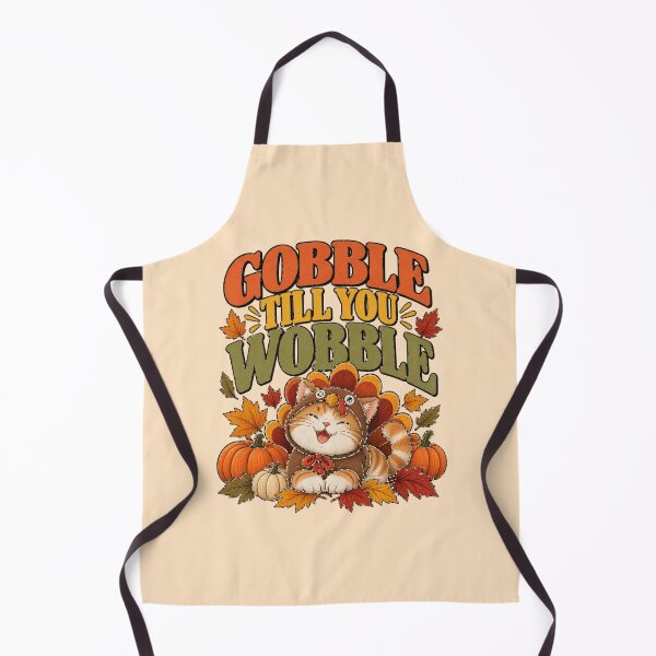 Item preview, Funny Cat - Gobble till you Wobble designed and sold by tnwbank.