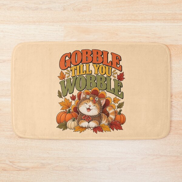 Item preview, Funny Cat - Gobble till you Wobble designed and sold by tnwbank.