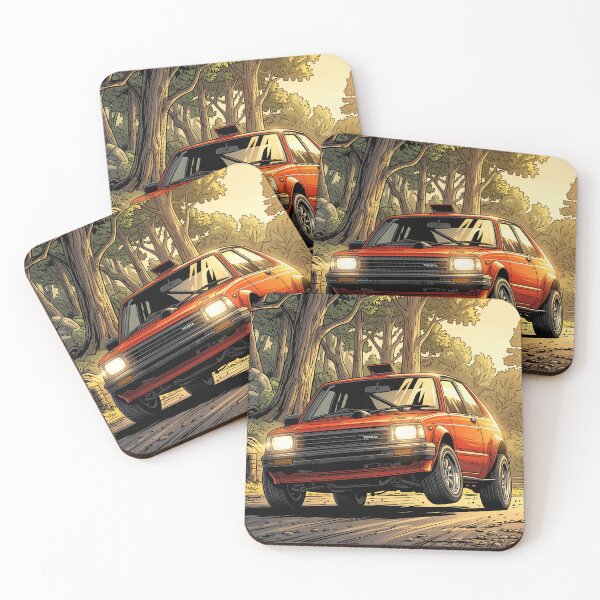 Item preview, Toyota Starlet KP61 Retro Rally Forest Car Art designed and sold by Racing Art Store.
