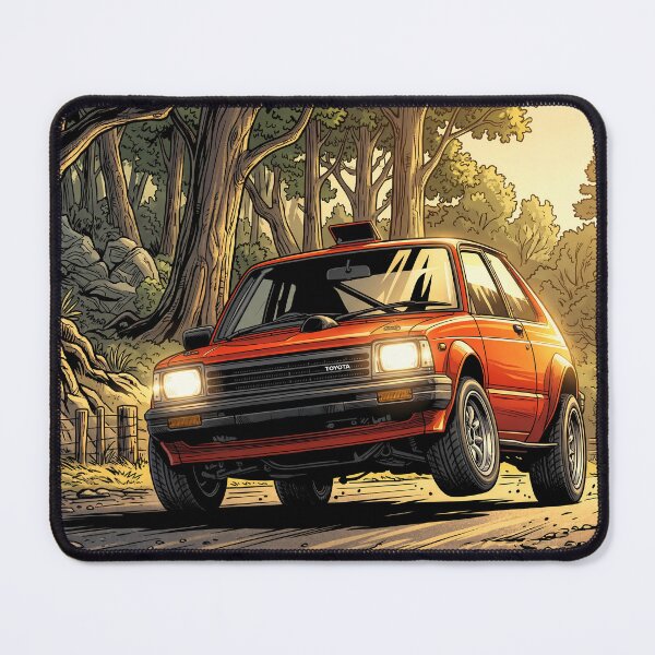 Item preview, Toyota Starlet KP61 Retro Rally Forest Car Art designed and sold by Racing Art Store.