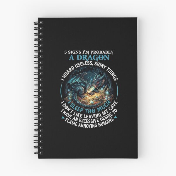 Item preview, 5 Signs I'm Probably a Dragon Funny Fantasy Quote designed and sold by Ostericaimusa.
