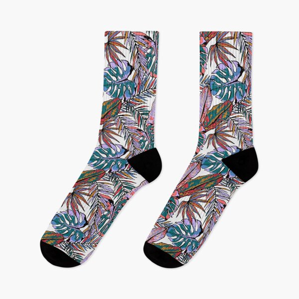 Item preview, Tropical Pop — Colorful Monstera & Palm Leaf Pattern designed and sold by RAIID.