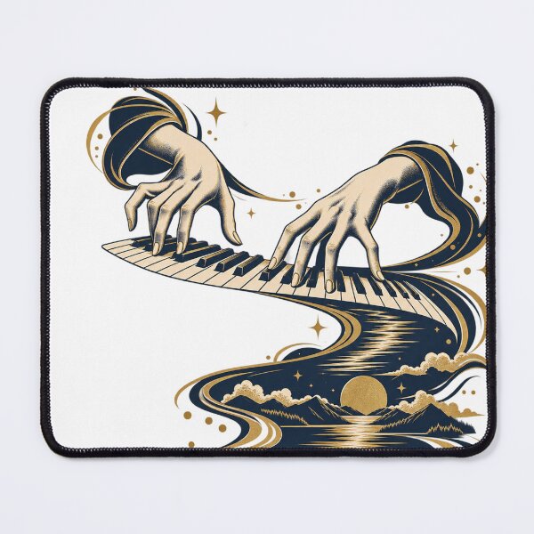 Item preview, Ivory Drift Piano Player Art designed and sold by S06PMarketing.