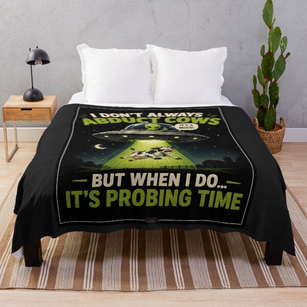 Item preview, I don't always abduct cows  designed and sold by aliengalaxiesglobal.