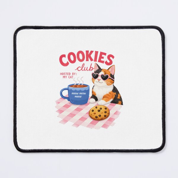 Item preview, Cute Calico Cat Cookies Club – Meow Meow Coffee & Cookie Lover designed and sold by zycs.