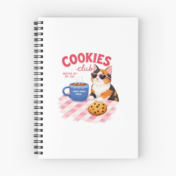 Item preview, Cute Calico Cat Cookies Club – Meow Meow Coffee & Cookie Lover designed and sold by zycs.