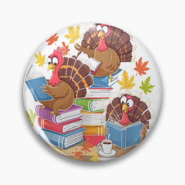 Item preview, Turkey Reading Books Fall Season Thanksgiving Teacher Book T-Shirt designed and sold by Badriiiii.