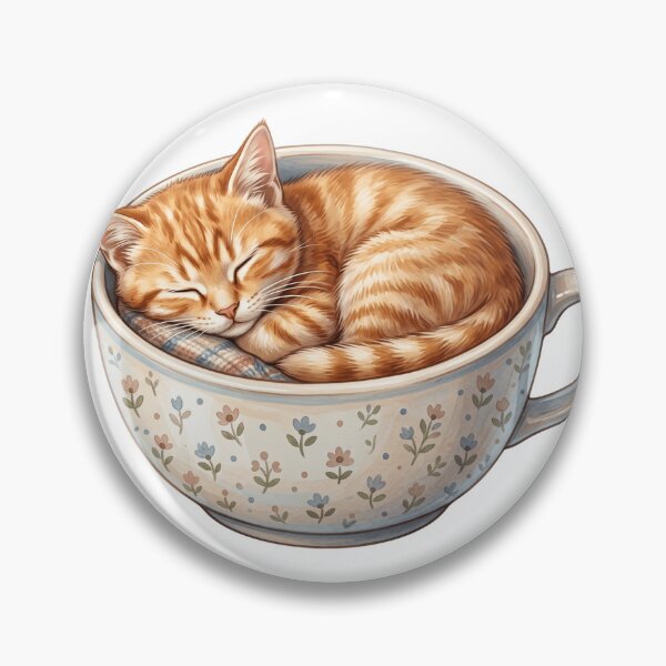 Item preview, Sleepy Orange Tabby Cat Curled Inside - Cozy Design designed and sold by larbimalki.