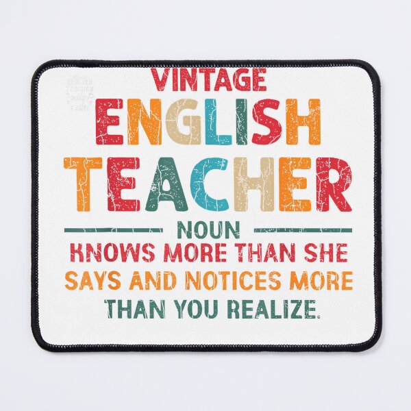 Item preview, Vintage English Teacher Funny Teaching Graphic T-Shirt designed and sold by gidget-gadget.