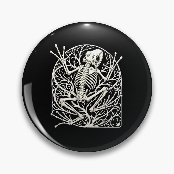 Item preview, Gothic Frog Skeleton Botanical Frame Dark Nature Design designed and sold by MiALopezArt.