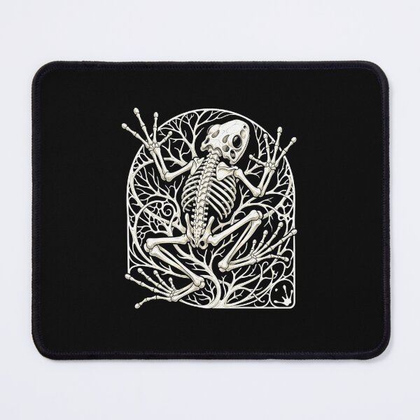 Item preview, Gothic Frog Skeleton Botanical Frame Dark Nature Design designed and sold by MiALopezArt.