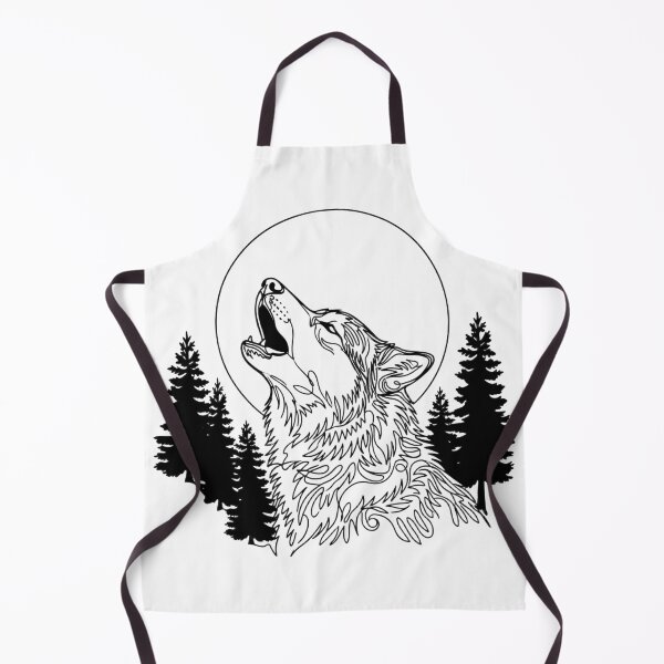 Item preview, Husky Howling At A Full Moon - Line art Design designed and sold by larbimalki.