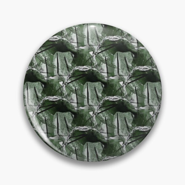 Item preview, Grunge White Circle Pattern on Green designed and sold by Artistestella.